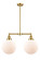 Franklin Restoration LED Island Pendant in Satin Gold (405|209-SG-G201-10-LED)