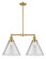 Franklin Restoration Two Light Island Pendant in Satin Gold (405|209-SG-G42-L)
