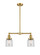 Franklin Restoration Two Light Island Pendant in Satin Gold (405|209-SG-G52)