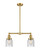 Franklin Restoration Two Light Island Pendant in Satin Gold (405|209-SG-G54)