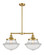 Franklin Restoration Two Light Island Pendant in Satin Gold (405|209-SG-G542)