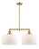 Franklin Restoration LED Island Pendant in Satin Gold (405|209-SG-G71-L-LED)
