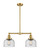 Franklin Restoration LED Island Pendant in Satin Gold (405|209-SG-G74-LED)