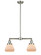 Franklin Restoration Two Light Island Pendant in Brushed Satin Nickel (405|209-SN-G171)