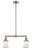 Franklin Restoration Two Light Island Pendant in Brushed Satin Nickel (405|209-SN-G181S)