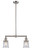 Franklin Restoration Two Light Island Pendant in Brushed Satin Nickel (405|209-SN-G184S)