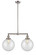 Franklin Restoration LED Island Pendant in Brushed Satin Nickel (405|209-SN-G202-10-LED)