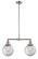 Franklin Restoration Two Light Island Pendant in Brushed Satin Nickel (405|209-SN-G202-8) Franklin Restoration Two Light Island Pendant in Brushed Satin Nickel (405|209-SN-G202-8)