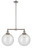 Franklin Restoration Two Light Island Pendant in Brushed Satin Nickel (405|209-SN-G204-12)