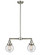 Franklin Restoration Two Light Island Pendant in Brushed Satin Nickel (405|209-SN-G204-6)