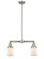 Franklin Restoration Two Light Island Pendant in Brushed Satin Nickel (405|209-SN-G51)