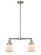 Franklin Restoration Two Light Island Pendant in Brushed Satin Nickel (405|209-SN-G61)