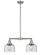 Franklin Restoration Two Light Island Pendant in Brushed Satin Nickel (405|209-SN-G74)