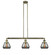 Franklin Restoration Three Light Island Pendant in Antique Brass (405|213-AB-G173)