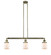 Franklin Restoration Three Light Island Pendant in Antique Brass (405|213-AB-G51)