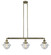 Franklin Restoration Three Light Island Pendant in Antique Brass (405|213-AB-G532)