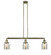 Franklin Restoration Three Light Island Pendant in Antique Brass (405|213-AB-G58)