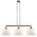 Franklin Restoration Three Light Island Pendant in Antique Brass (405|213-AB-G71-L)