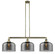 Franklin Restoration Three Light Island Pendant in Antique Brass (405|213-AB-G73-L)