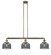 Franklin Restoration LED Island Pendant in Antique Brass (405|213-AB-G73-LED)