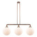 Franklin Restoration Three Light Island Pendant in Antique Copper (405|213-AC-G201-12)