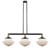 Franklin Restoration Three Light Island Pendant in Black Antique Brass (405|213-BAB-G541)