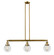 Franklin Restoration Three Light Island Pendant in Brushed Brass (405|213-BB-G202-6)