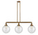 Franklin Restoration Three Light Island Pendant in Brushed Brass (405|213-BB-G204-10)