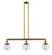 Franklin Restoration Three Light Island Pendant in Brushed Brass (405|213-BB-G204-6)