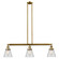 Franklin Restoration Three Light Island Pendant in Brushed Brass (405|213-BB-G62)