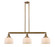 Franklin Restoration Three Light Island Pendant in Brushed Brass (405|213-BB-G71)