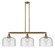 Franklin Restoration Three Light Island Pendant in Brushed Brass (405|213-BB-G74-L)