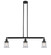 Franklin Restoration Three Light Island Pendant in Matte Black (405|213-BK-G182S)