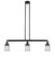 Franklin Restoration Three Light Island Pendant in Matte Black (405|213-BK-G184S)