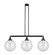 Franklin Restoration Three Light Island Pendant in Matte Black (405|213-BK-G202-12)