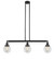 Franklin Restoration Three Light Island Pendant in Matte Black (405|213-BK-G202-6)