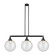 Franklin Restoration Three Light Island Pendant in Matte Black (405|213-BK-G204-12)