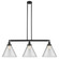 Franklin Restoration Three Light Island Pendant in Matte Black (405|213-BK-G42-L)