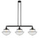 Franklin Restoration Three Light Island Pendant in Matte Black (405|213-BK-G542)
