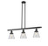 Franklin Restoration Three Light Island Pendant in Matte Black (405|213-BK-G62)