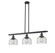 Franklin Restoration Three Light Island Pendant in Matte Black (405|213-BK-G74)