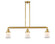 Franklin Restoration Three Light Island Pendant in Satin Gold (405|213-SG-G181S)