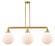 Franklin Restoration LED Island Pendant in Satin Gold (405|213-SG-G201-10-LED)