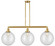 Franklin Restoration Three Light Island Pendant in Satin Gold (405|213-SG-G202-12)