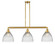 Franklin Restoration Three Light Island Pendant in Satin Gold (405|213-SG-G222)