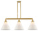 Franklin Restoration Three Light Island Pendant in Satin Gold (405|213-SG-G41-L)