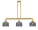 Franklin Restoration Three Light Island Pendant in Satin Gold (405|213-SG-G73) Franklin Restoration Three Light Island Pendant in Satin Gold (405|213-SG-G73)