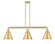 Franklin Restoration Three Light Island Pendant in Satin Gold (405|213-SG-M13-SG) Franklin Restoration Three Light Island Pendant in Satin Gold (405|213-SG-M13-SG)