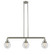 Franklin Restoration Three Light Island Pendant in Brushed Satin Nickel (405|213-SN-G202-6)