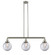 Franklin Restoration Three Light Island Pendant in Brushed Satin Nickel (405|213-SN-G202-8)